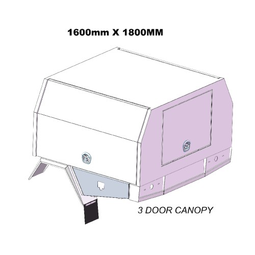 1600mm Service Body  3DOOR
