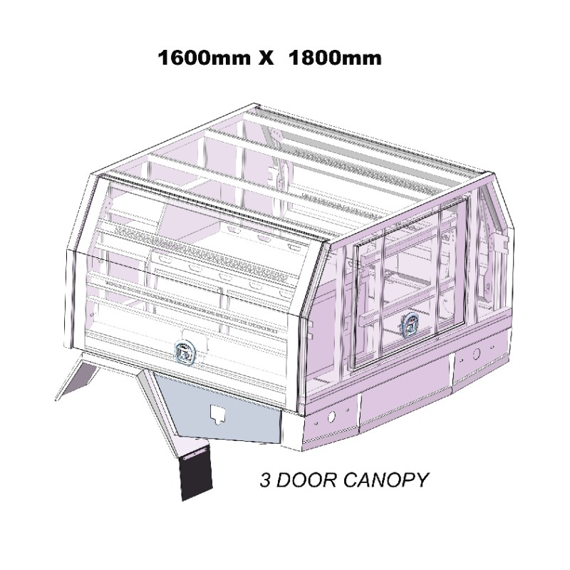 1600mm Service Body  3DOOR 
