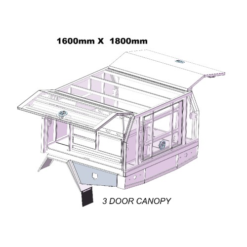 1600mm Service Body  3DOOR