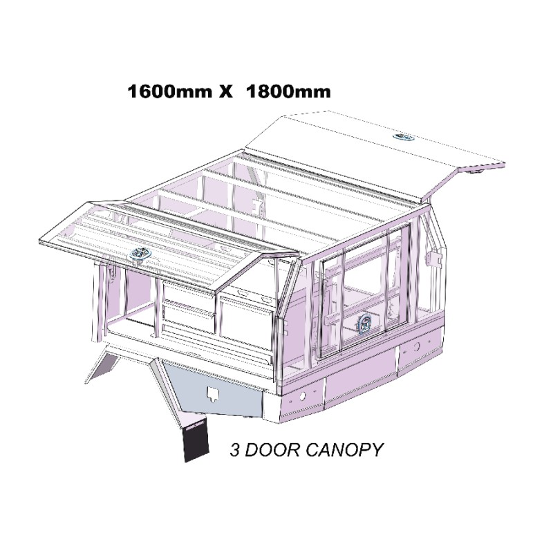 1600mm Service Body  3DOOR 