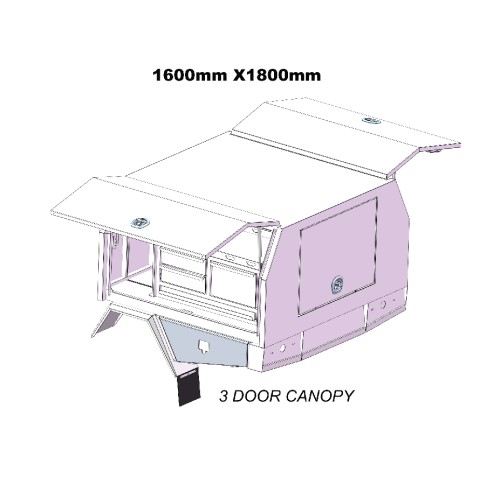 1600mm Service Body  3DOOR