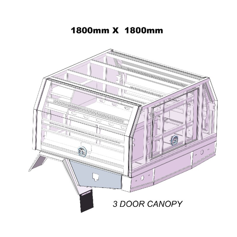 1800mm Service Body  3DOOR 