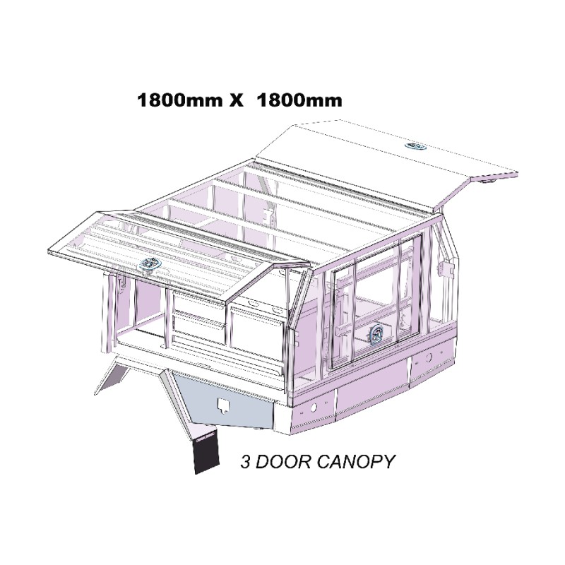1800mm Service Body  3DOOR 