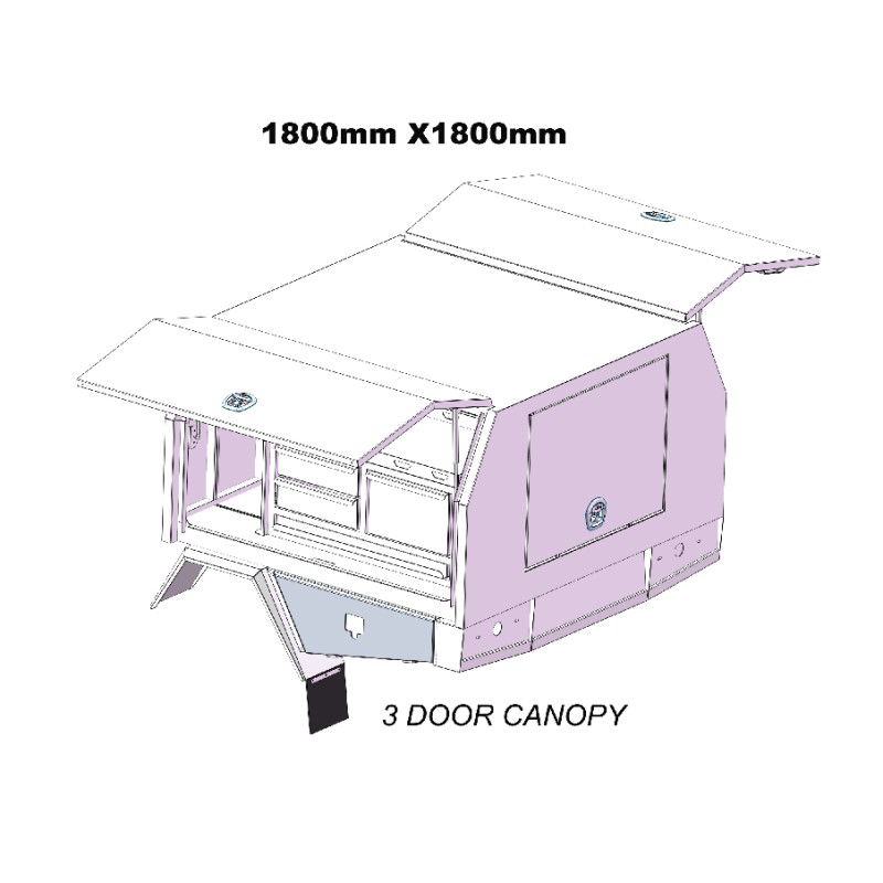 1800mm Service Body  3DOOR 