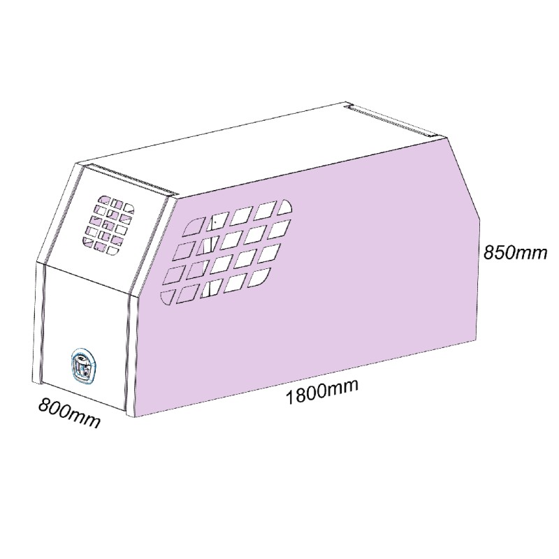 800mm Half Dog Boxes 